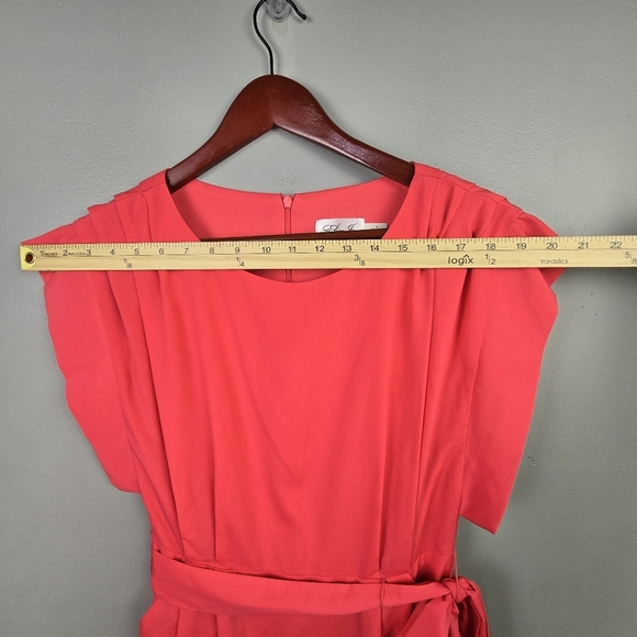 ELIZA J Sleeve Sash Belt Dress Pink Womens‎ Size 4 Cocktail Special Occasion - Picture 9 of 14